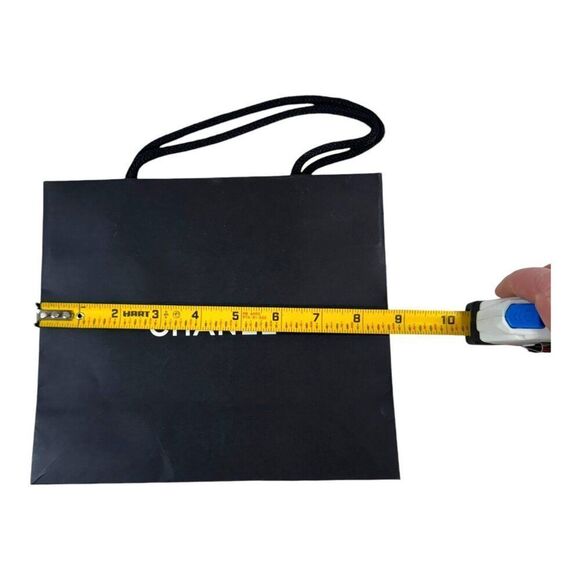 Chanel Bag Authentic Black Paper Shopping Bag 9” X 7.5” Authentic For Scarf Gift - Picture 4 of 5